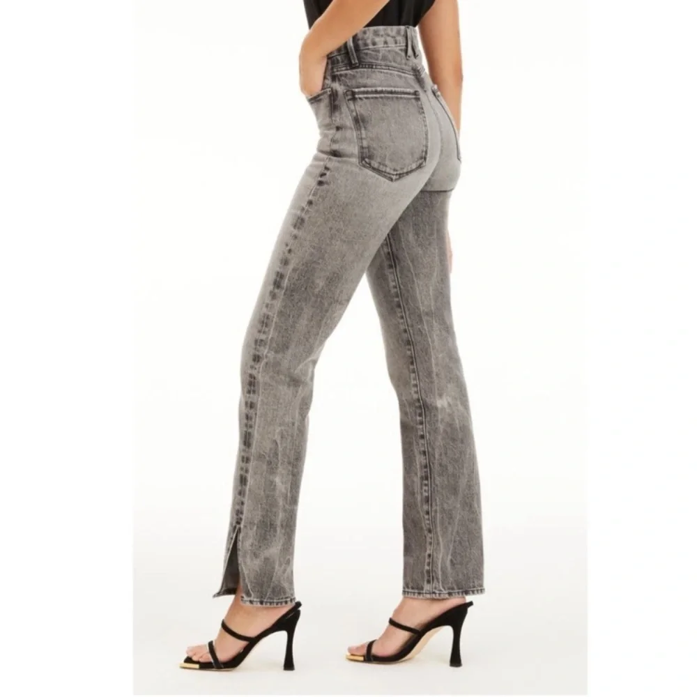 (A11) Good American Good Boy Slit Bootcut High Rise‎ Jeans - Size 6/28, NWT